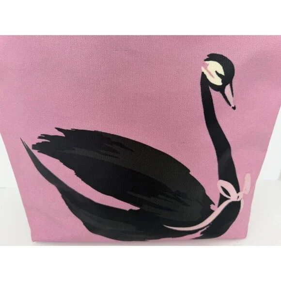 Kate Spade Swan Around Bon Shopper Tote, Pink with Black Swan, NWT - Picture 3 of 16